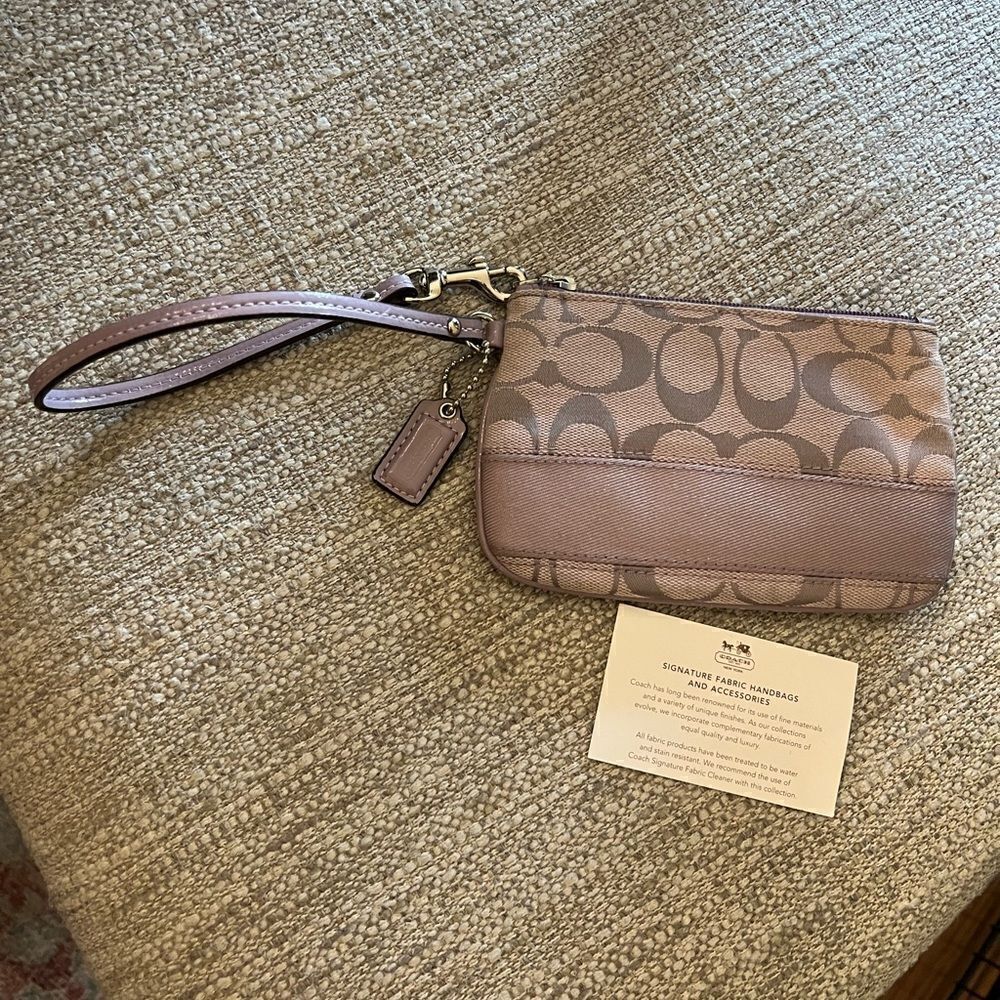 Coach lavender purple wristlet